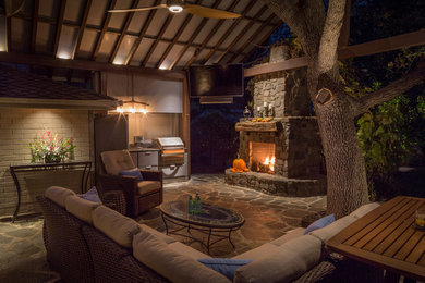 Inspiration for a timeless stone and custom-shaped lap pool remodel in Sacramento