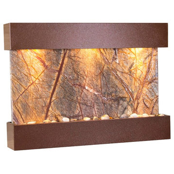Reflection Creek Water Feature by Adagio, Brown Marble, Copper Vein