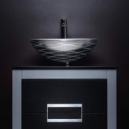 24 inch silver bathroom vanity and vessel sink combo - Bathroom Fixtures