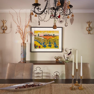 Eclectic Colorful DIning Rom