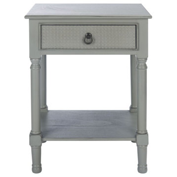 Delacruz One Drawer Accent Table Distressed Gray