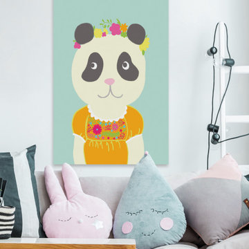 "Fancy Animals IV" Painting Print on Wrapped Canvas