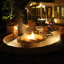 Raleigh Stone Patio, Outdoor Fire Pit, Outdoor Kitchen