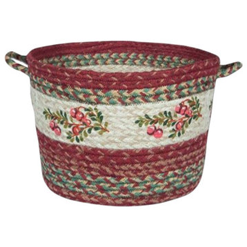 Earth Rugs UBP 9-390 Cranberry Printed Utility Basket, 13"x9"