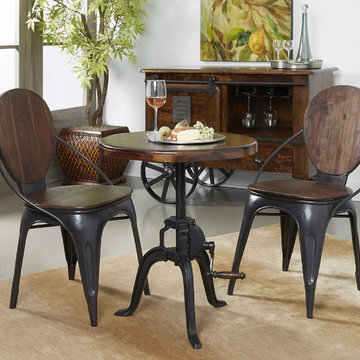 Manchester Brown Adjustable Round Accent Table