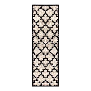 Bengali Modern Trellis Shag Indoor Area Rug, 2.6 Ft. X 8 Ft ...