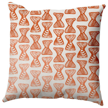 Ombre Bongo Pillow, Orange, 18"x18"