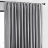 Blackout Extra Wide Vintage Textured Faux Dupioni Curtain, Storm Grey, 100"x96"