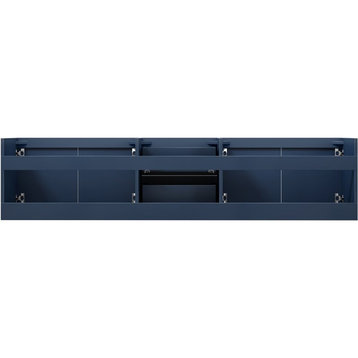 Lexora Home Geneva 80" Vanity Cabinet in Navy Blue