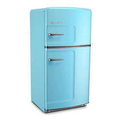 Retro Refrigerator, Beach Blue - Refrigerators