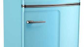 Retro Refrigerator, Beach Blue