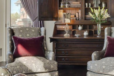 Living room - traditional living room idea in Detroit