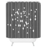 Deny Designs - Iveta Abolina Study in Gray I Shower Curtain, Medium - Who says bathrooms can't be fun? To get the most bang for your buck, start with an artistic, inventive shower curtain. We've got endless options that will really make your bathroom pop. Heck, your guests may start spending a little extra time in there because of it! Note: Accessories not included.