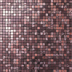 Metallic Mosaic Tile Sheets Brown Aluminum Interior Wall Paneling - Mosaic Tile