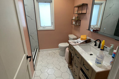 Inspiration for a contemporary bathroom remodel