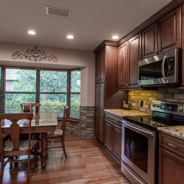 Warm wood kitchen with a Tuscan feel