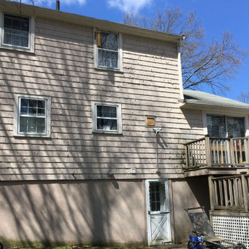 Before - Composite Siding, Asphalt Roof & Marvin Windows in Quincy, MA 02169