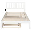 Pemberly Row Full Spindle Bed and Trundle with USB Charger in White