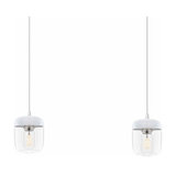 UMAGE Acorn hanging light, white/steel