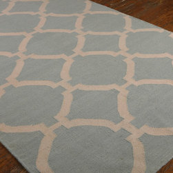 Modern Lattice Area Rug- Baby Blue - Area Rugs