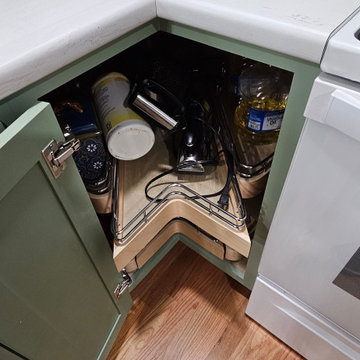 Custom Kitchen Double Easy Access Corner Pantry