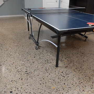 Refinished Concrete Basement Floor