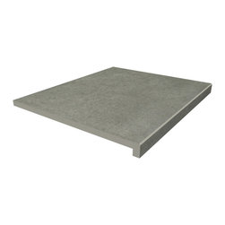 Steel Grey Porcelain Steps - Paving, Stones & Walling
