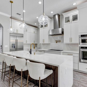 Sparkling White Kitchen and Bathroom Remodel in Windermere