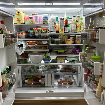 Before: Overcrowded Fridge with No Clear Zones