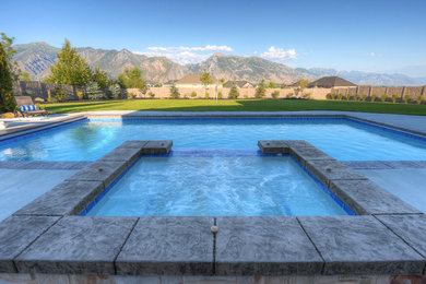 Contemporary pool in Salt Lake City.