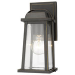 Z-lite - Z-Lite 574S-ORB One Light Outdoor Wall Sconce Millworks Oil Rubbed Bronze - An oil rubbed bronze finish softens this classic lantern wall sconce to create an inviting addition to transitional or contemporary decor. Clear beveled glass panels ensure plentiful illumination to ensure an inviting aura.