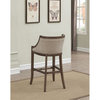 Bowery Hill 26" Transitional Wood/Fabric Stationary Counter Stool in Warm Brown