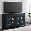 Martin Svensson Home Palisades 63" TV Stand Catalina Blue with Coffee Walnut Top