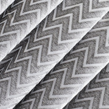 Silver Chevron Velvet Fabric By The Yard, Jacquard Velvet Fabric, Upholstery
