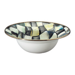 Courtly Check Enamel Breakfast Bowl | MacKenzie-Childs - Dining Bowls