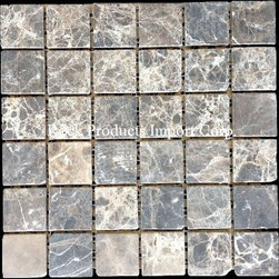 MST382- MOSAIC EMPERADOR DARK 2X2 TUMBLED - Mosaic Tile