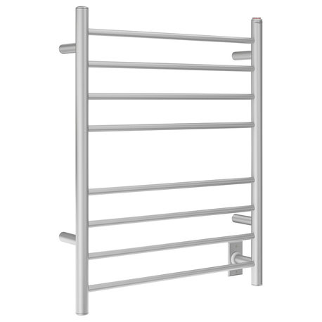 Ancona Prestige Dual 8-Bar Electric Towel Warmer in Brushed Stainless Steel