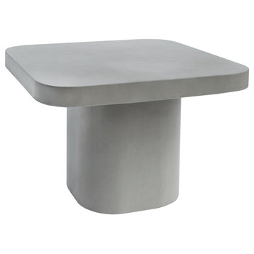 Modrest Flores Modern Gray Concrete End Table