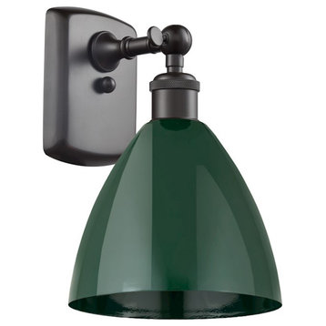 Innovations Plymouth Dome 1 Light Sconce, ORB/Green