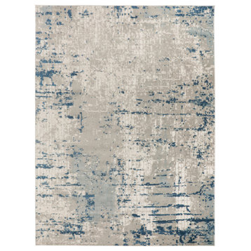 Nourison Quarry 10' x 14' Ivory Grey Blue Modern Indoor Rug