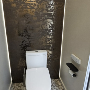 Japanese Inspired Primary Bathroom and adjoining Dressing Room