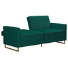 Novogratz Skylar Modern Coil Futon/Sofa Bed, Green