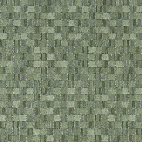 Green Small Scale Geometric Boxes Contract Grade Upholstery Fabric By The Yard