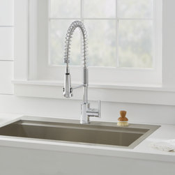 Parma&reg; Pre-Rinse Single Handle Spring Spout Kitchen Faucet - Kitchen Faucets