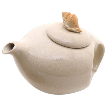 Seashell Ceramic Teapot