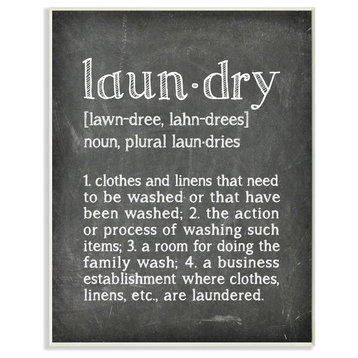 "Laundry Definition Chalk Look" Wall Plaque Art