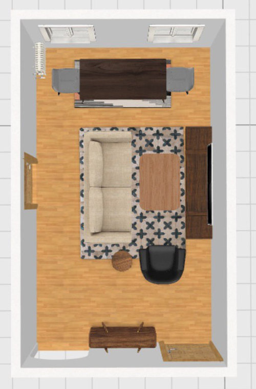 Please help with the living/dining room layout