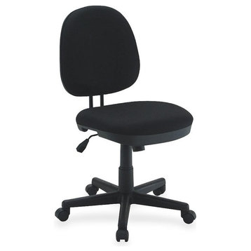 Lorell Contoured Back Tilt Task Chair, Black, 24" X 14" X 25"