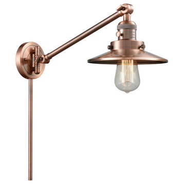 Innovations Lighting 237-AC-M3-AC Franklin Restoration Lamp Antique Copper