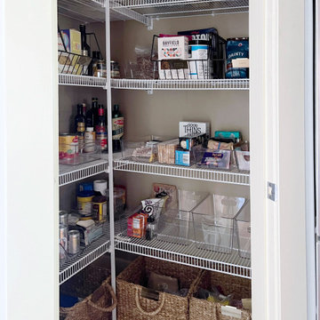After: Transformed Pantry with Chic Storage Baskets